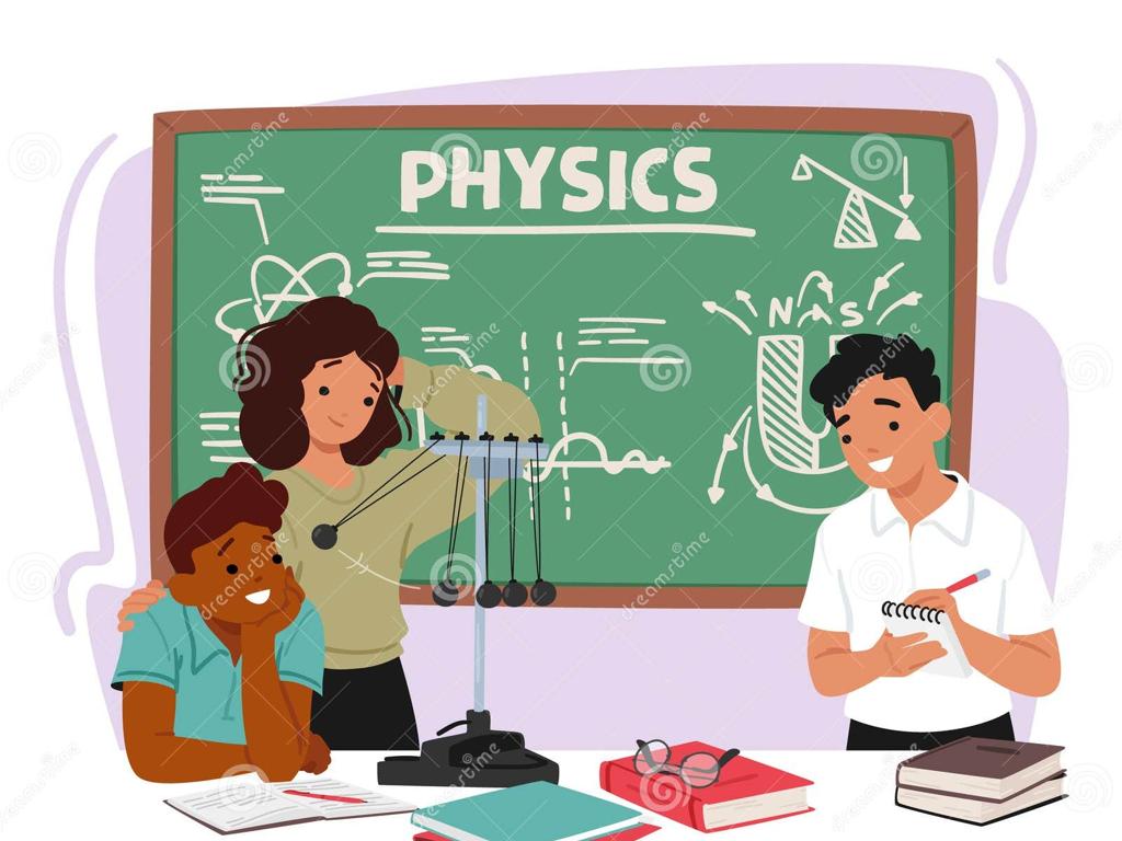 students studying physics