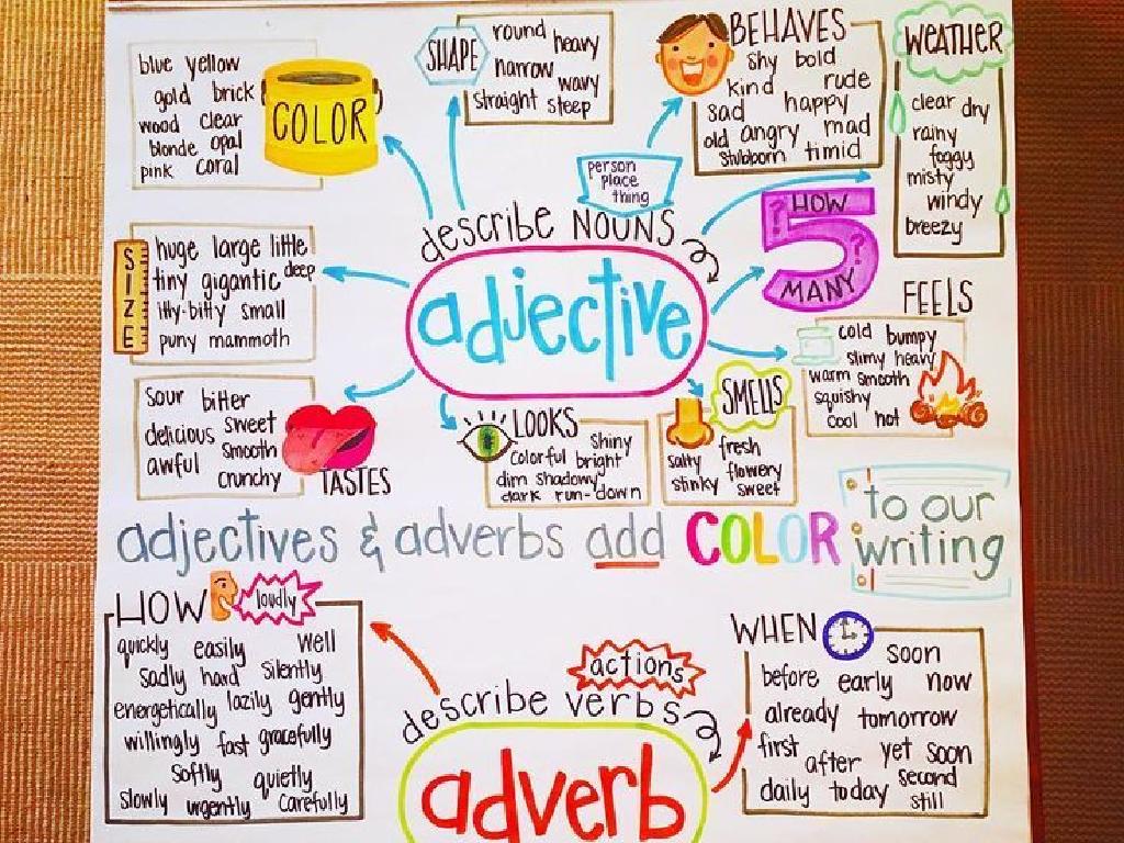 colorful adjectives adverbs