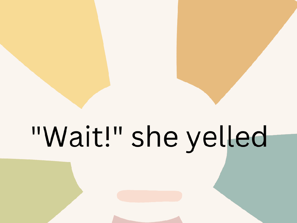 colorful wait text