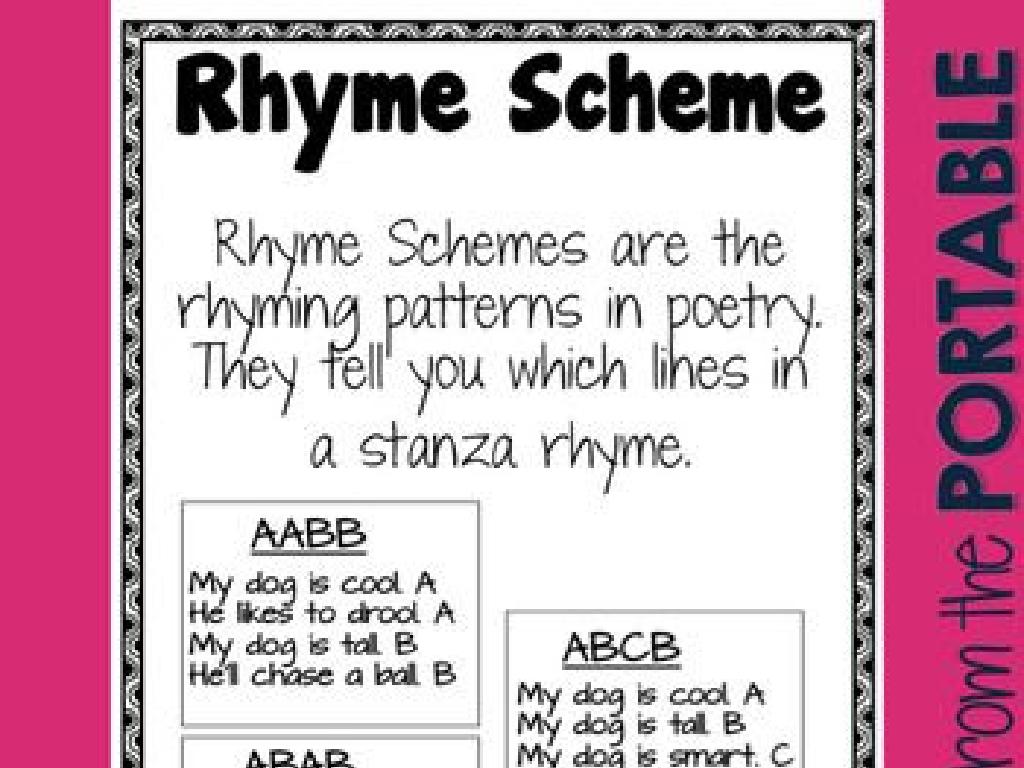 aabb abcb rhyme patterns