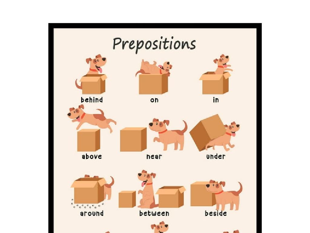 dog prepositions box