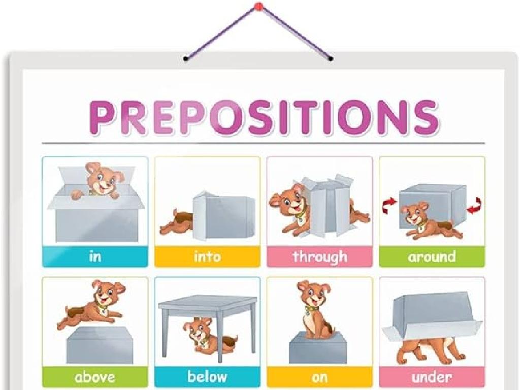 cartoon dog prepositions