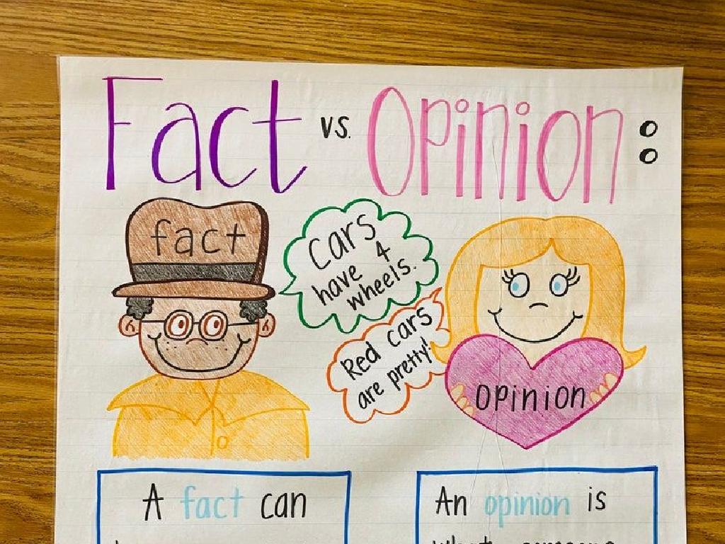 fact versus opinion illustration