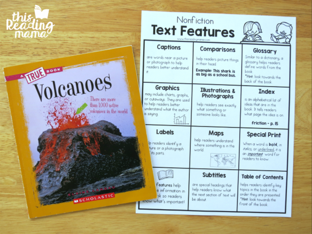 volcanoes nonfiction worksheet