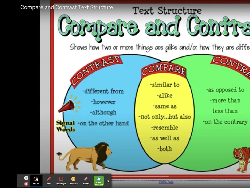 compare contrast chart