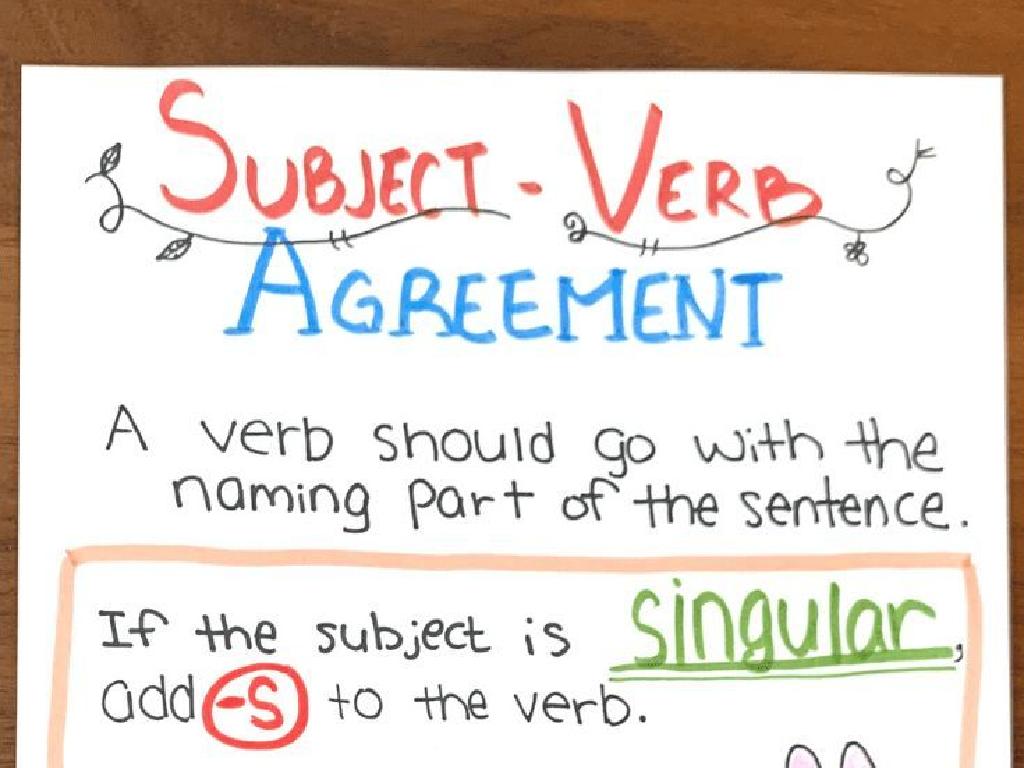 colorful subject verb agreement