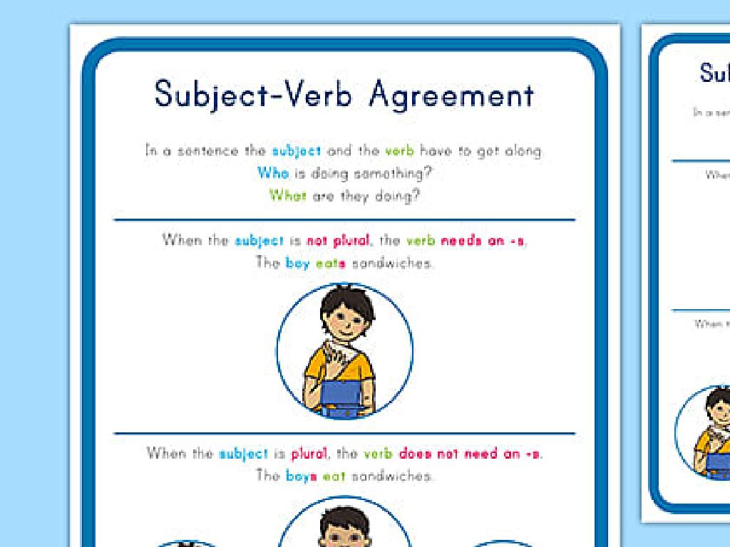 boy book subject-verb