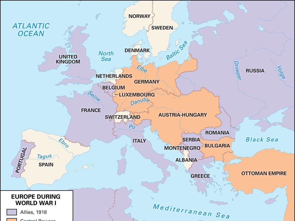 europe ww1 allied central