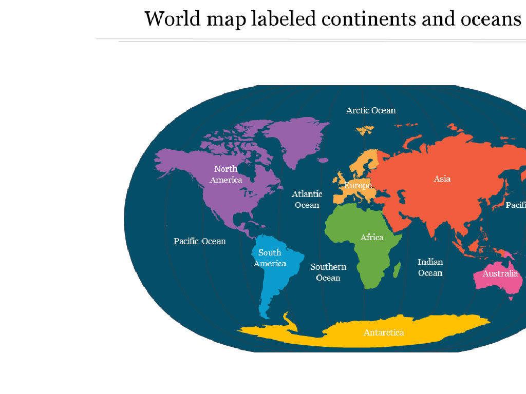 labeled world map