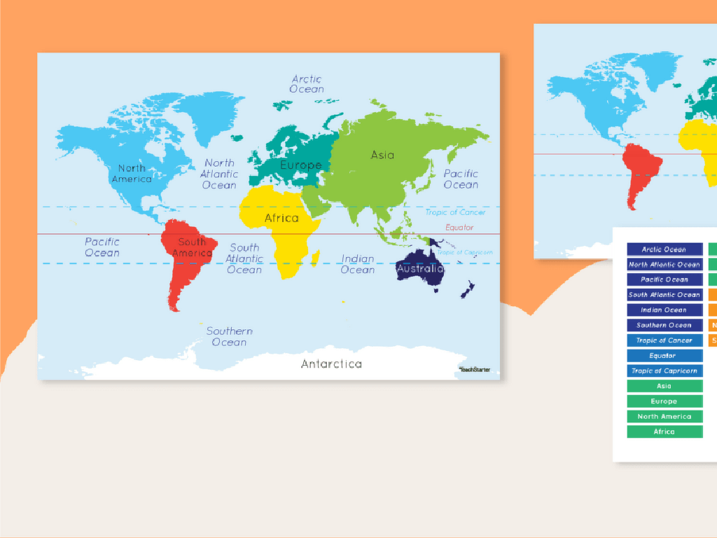 labeled world map