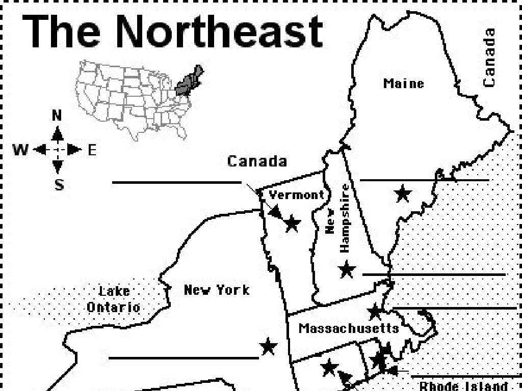 northeast us map states