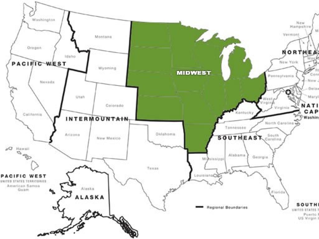 midwest region map