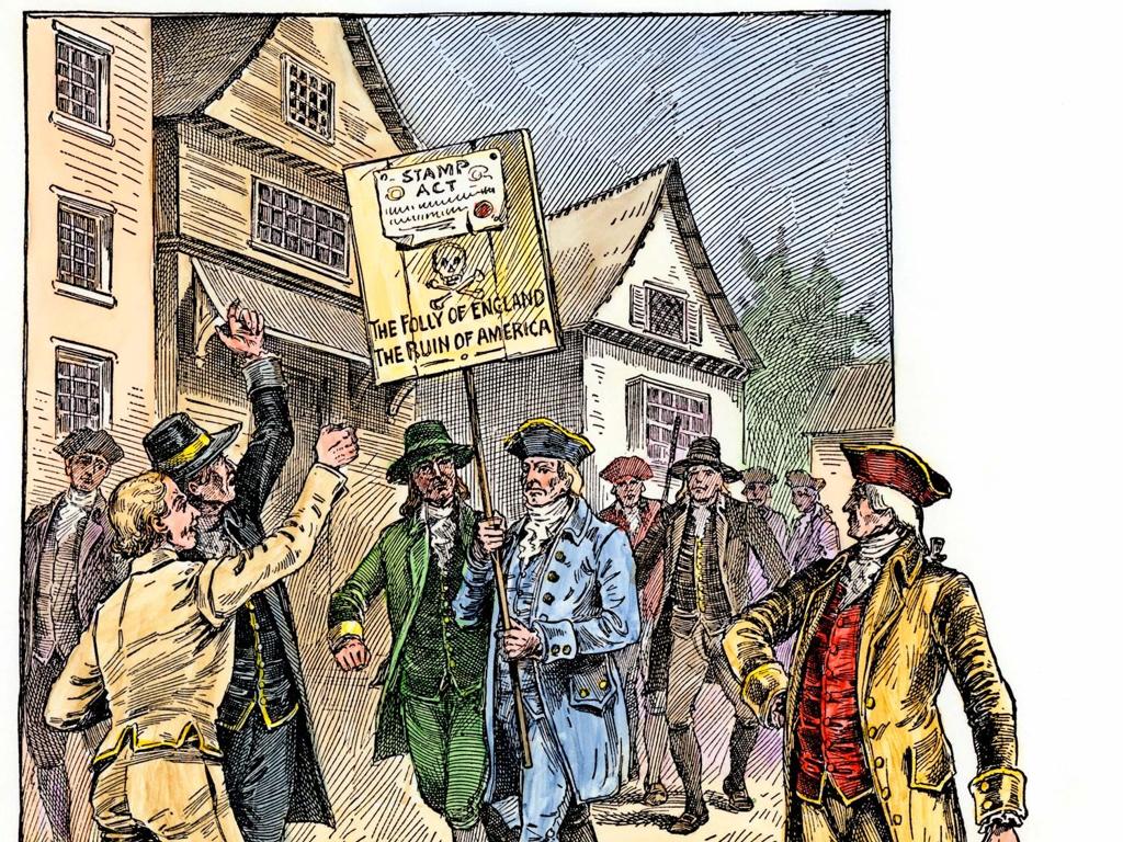 colonial stamp act protest