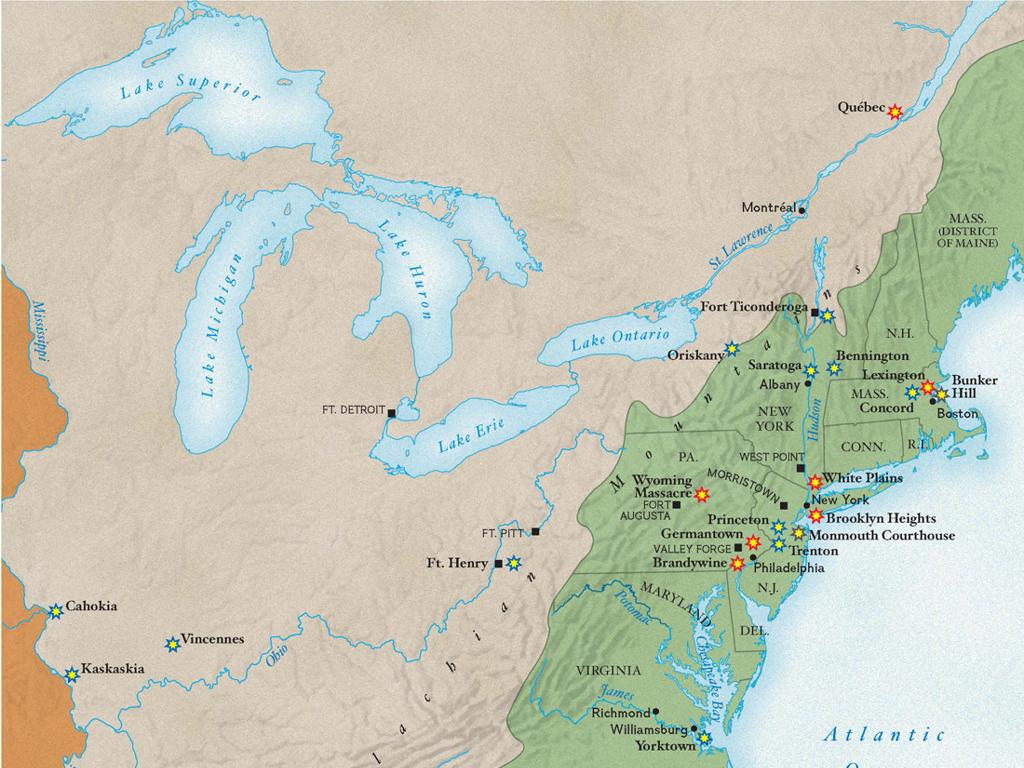 revolutionary war locations