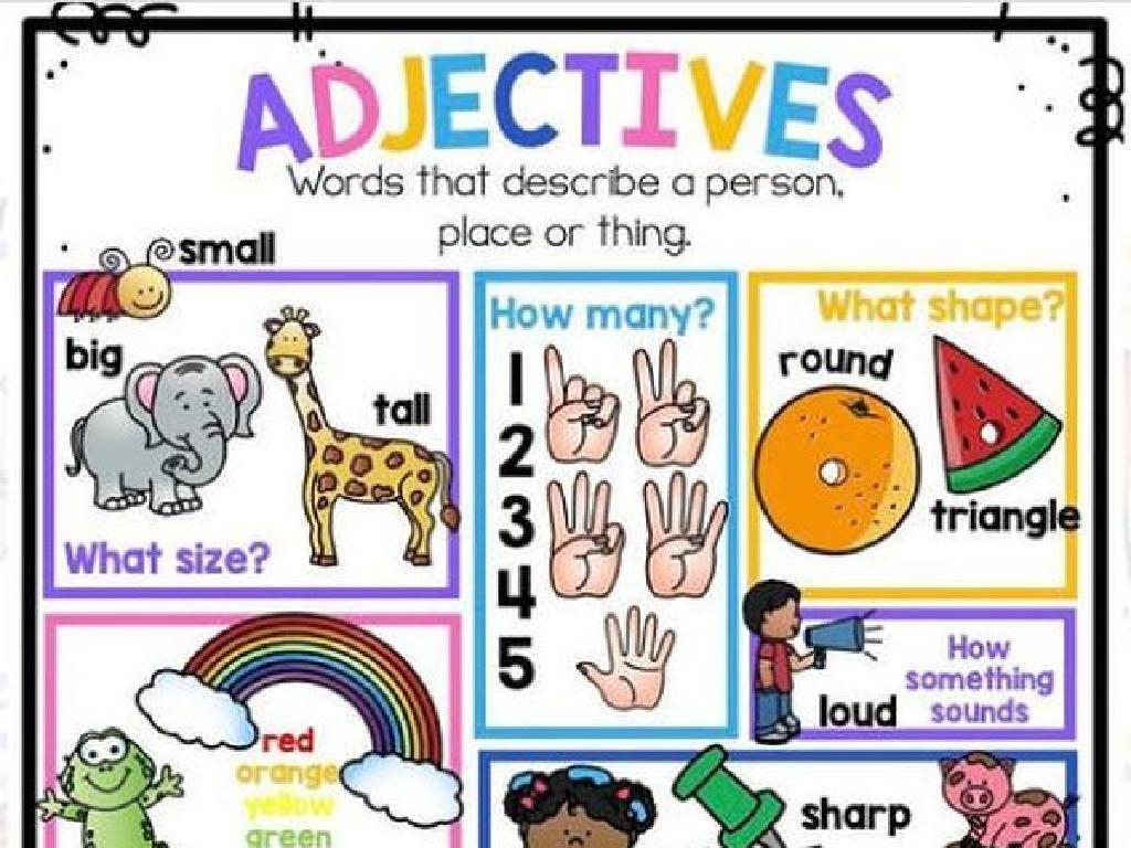 adjective learning infographic