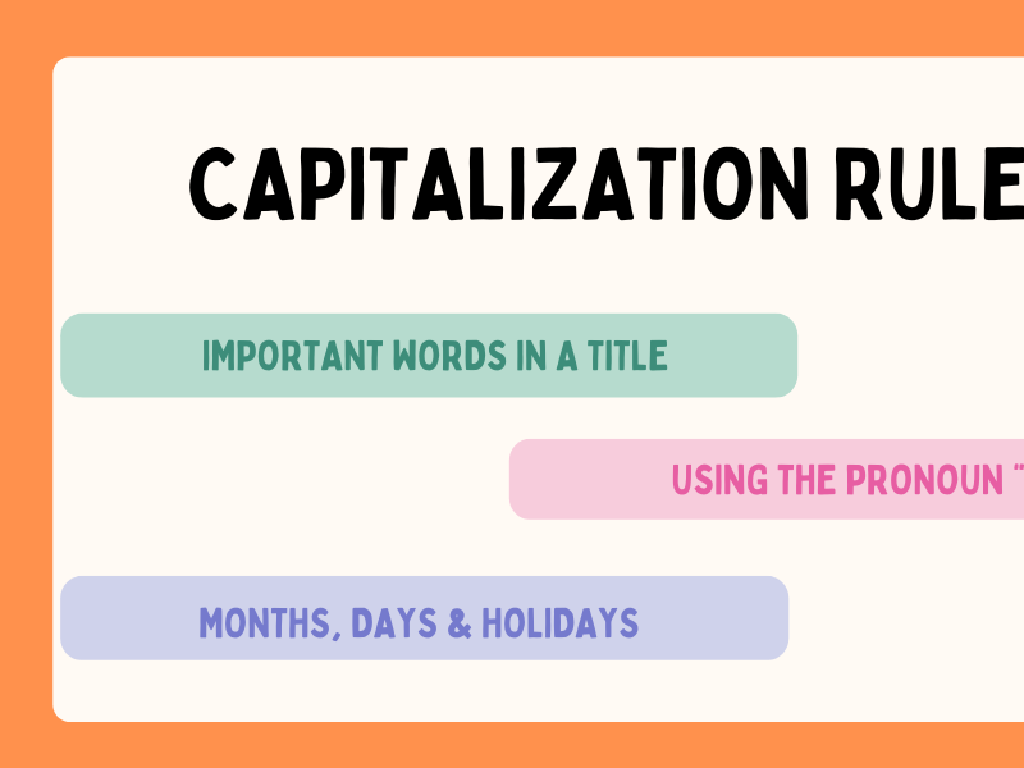 capitalization rules examples