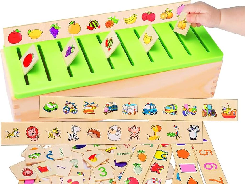 colorful wooden sorting toy