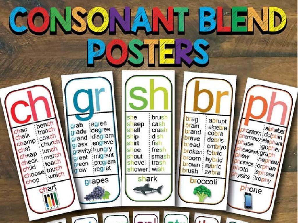 consonant blend posters