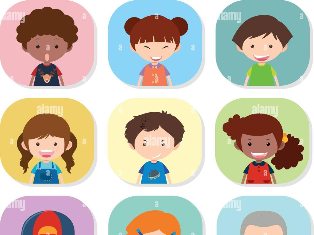 children expressions illustrations