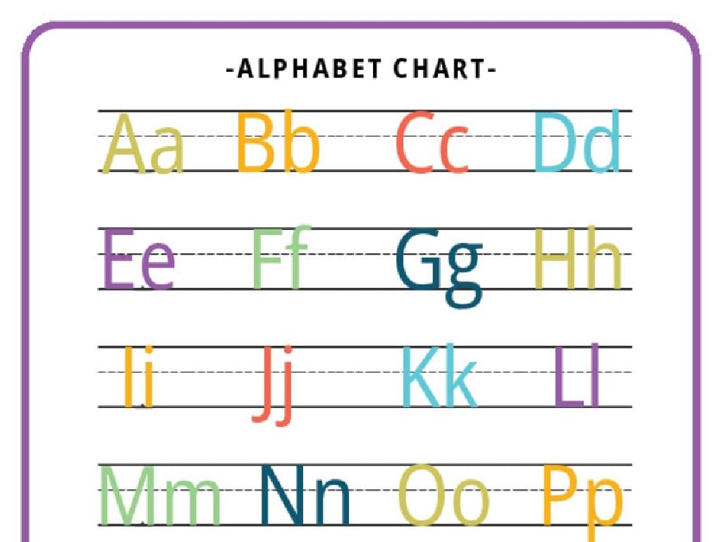 colorful alphabet chart