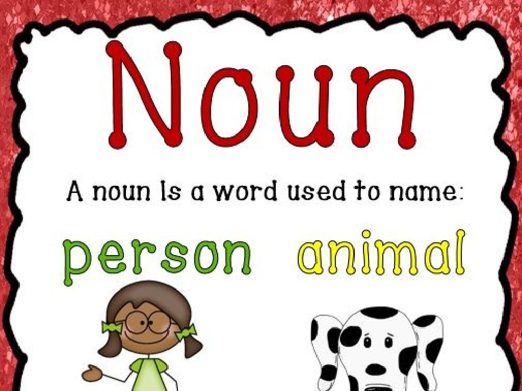 noun definition poster