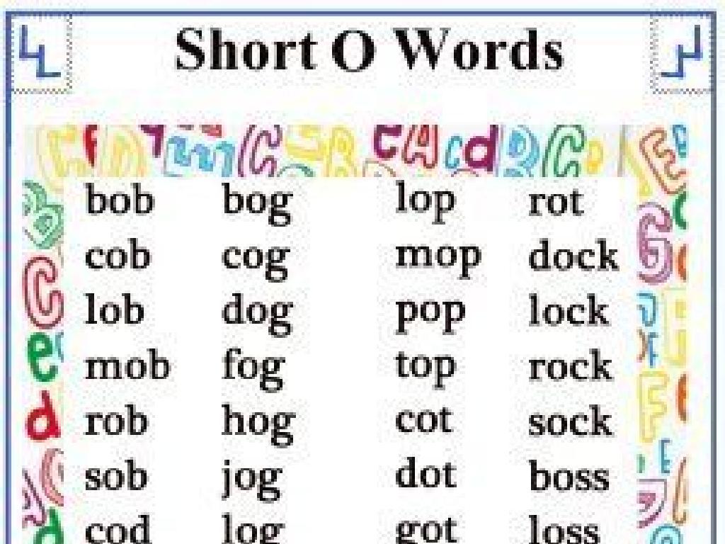 short o words list