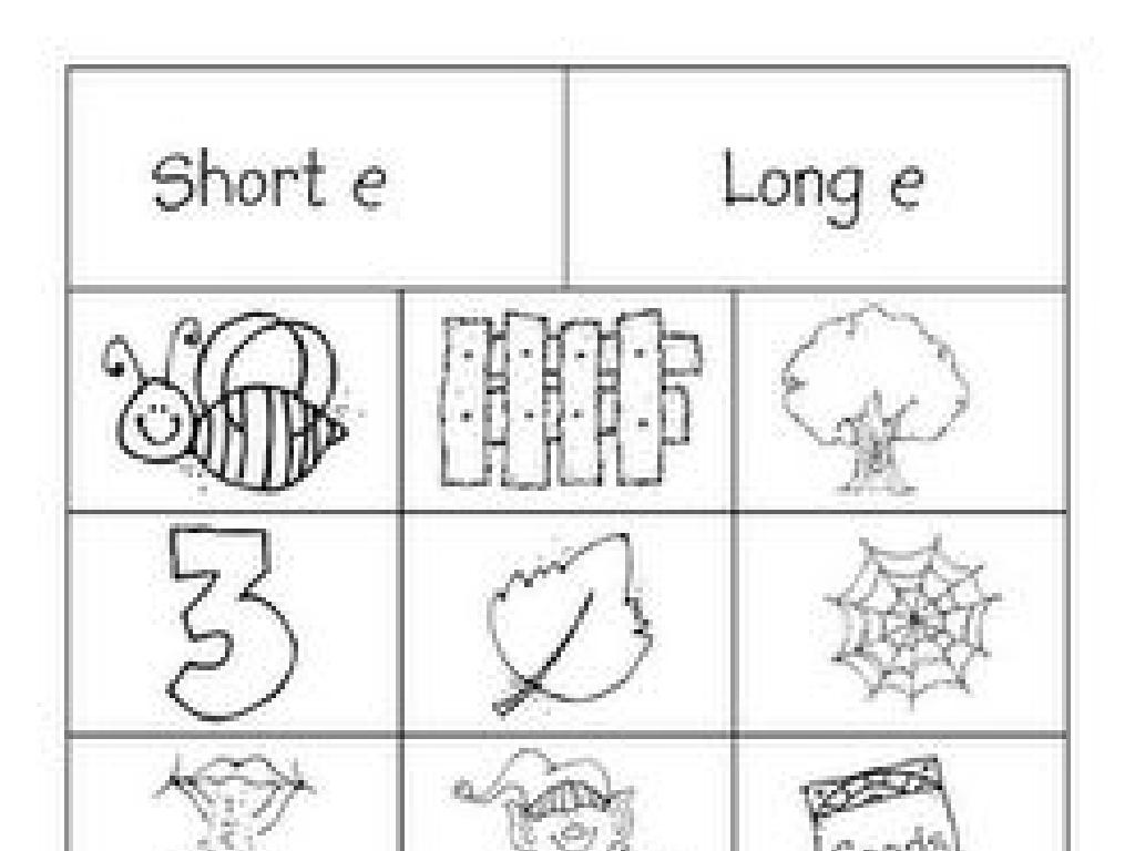 short e long e words