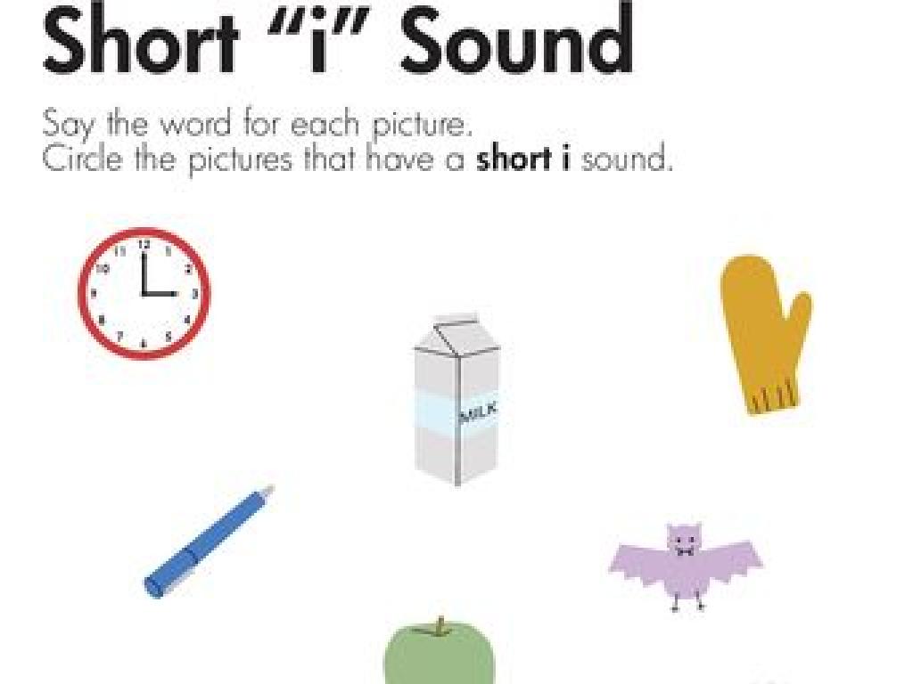 short i sound worksheet