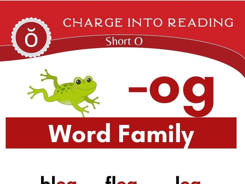 frog -og word family