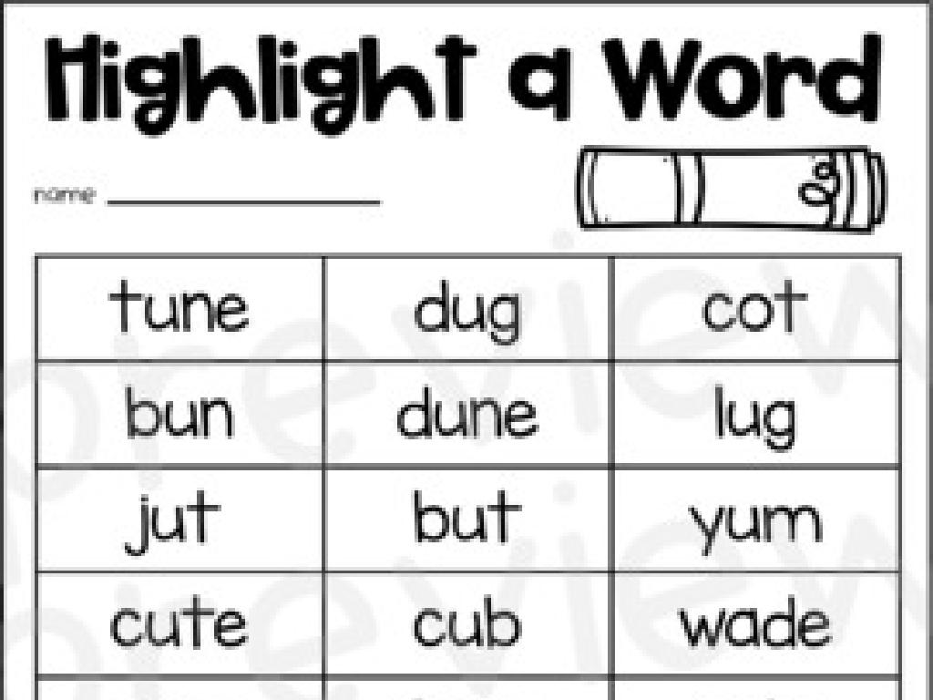 children word worksheet