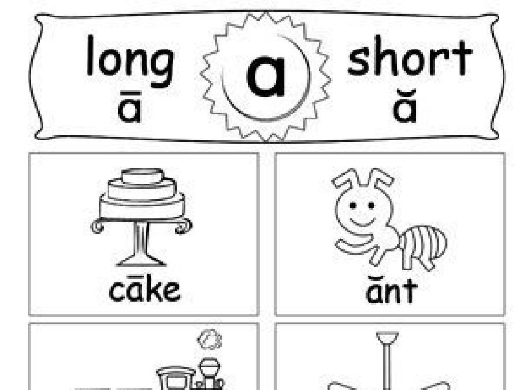 cake ant train vowels