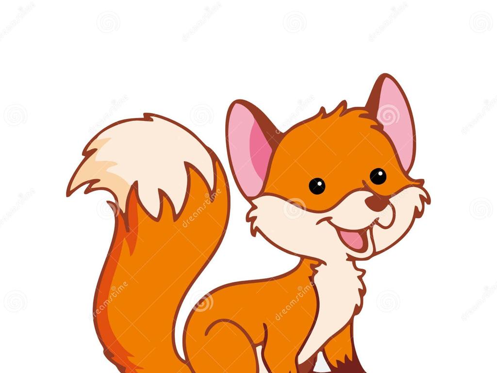 cartoon fox bushy tail