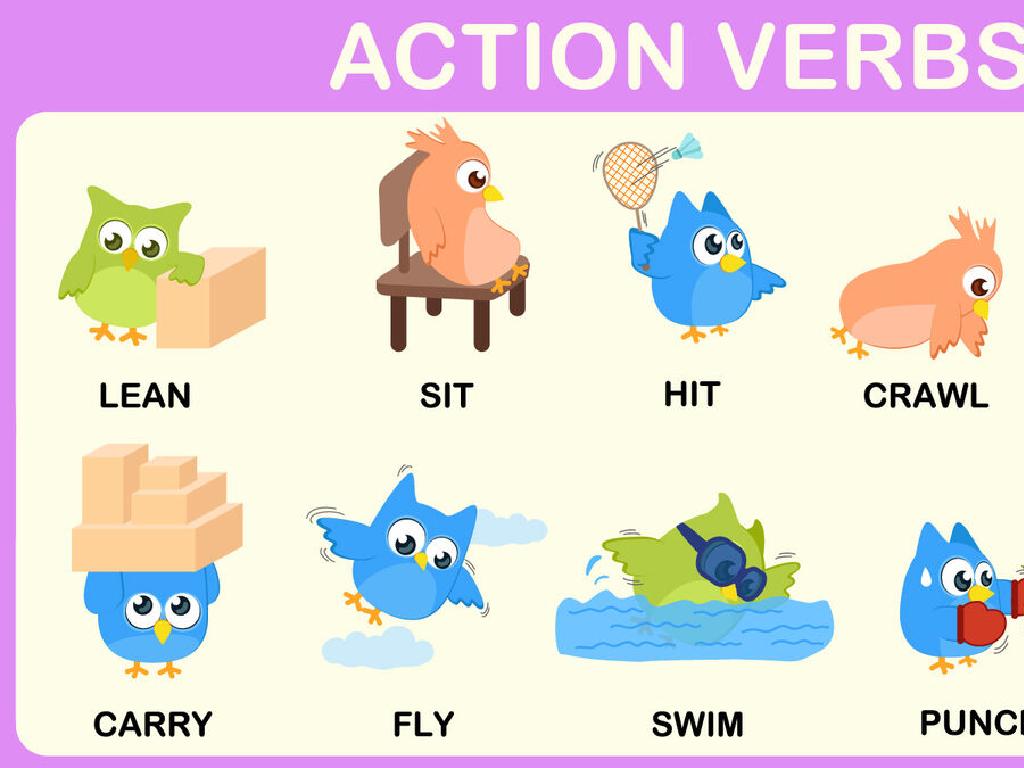 action verbs birds