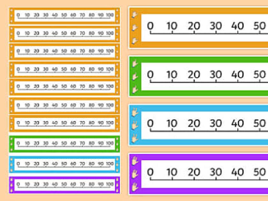 colorful number line