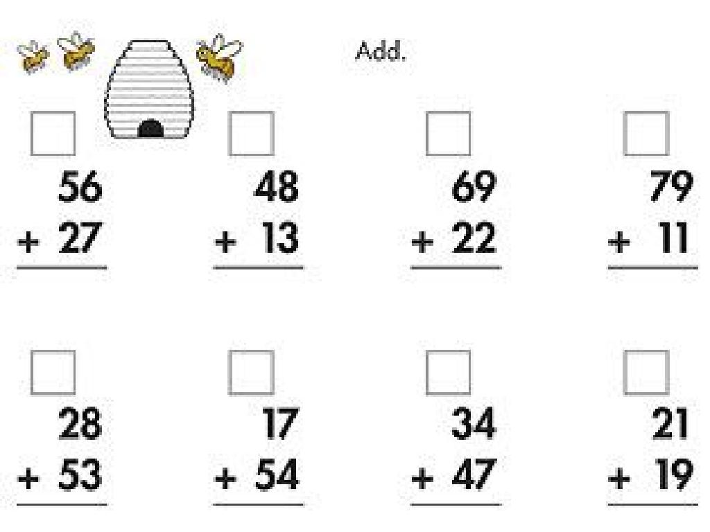 math addition bees beehive