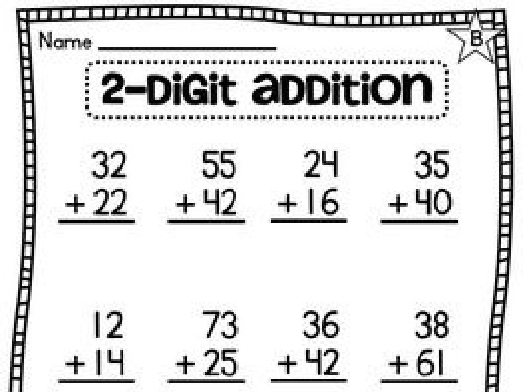 2-digit addition worksheet