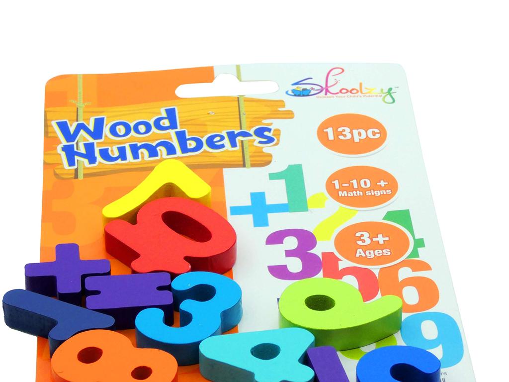 wooden math numbers