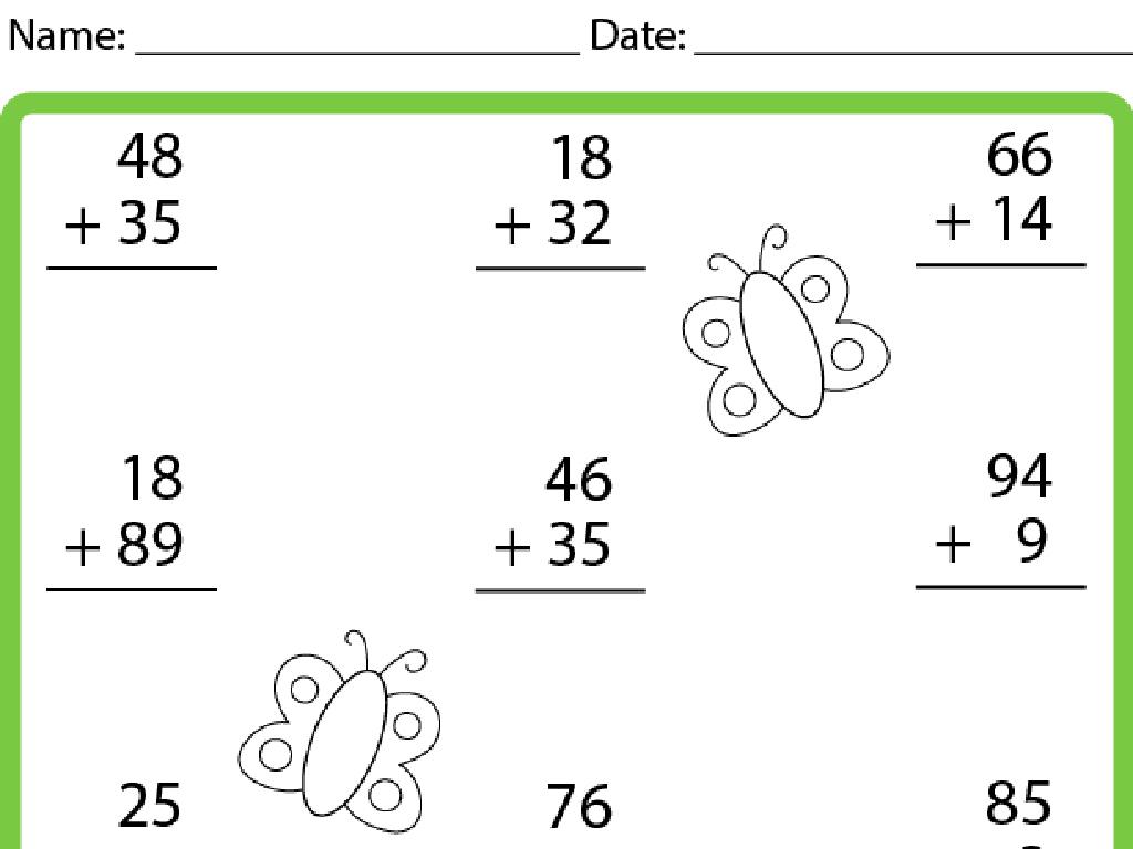 butterfly math addition