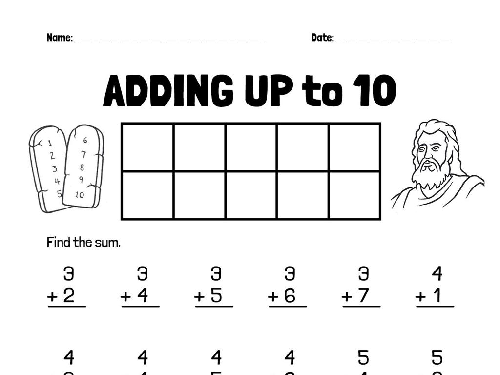 adding numbers worksheet