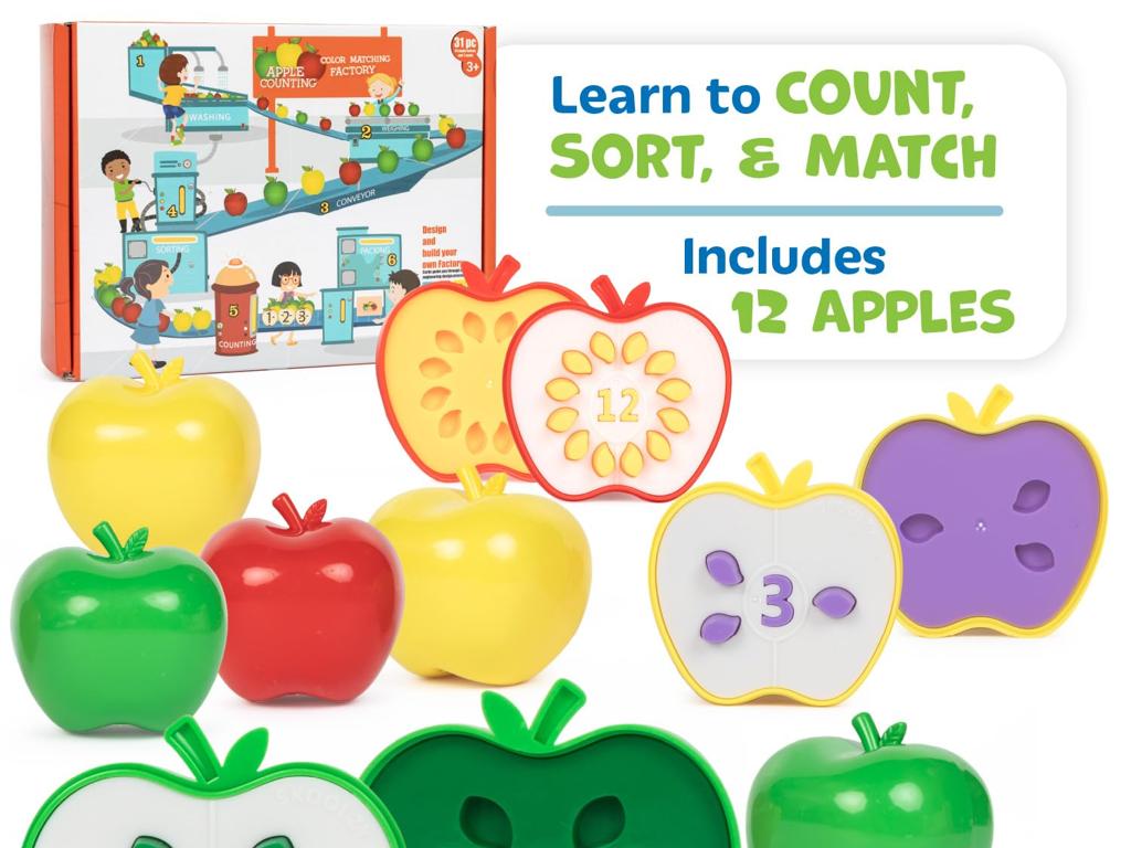 colorful apple number toy