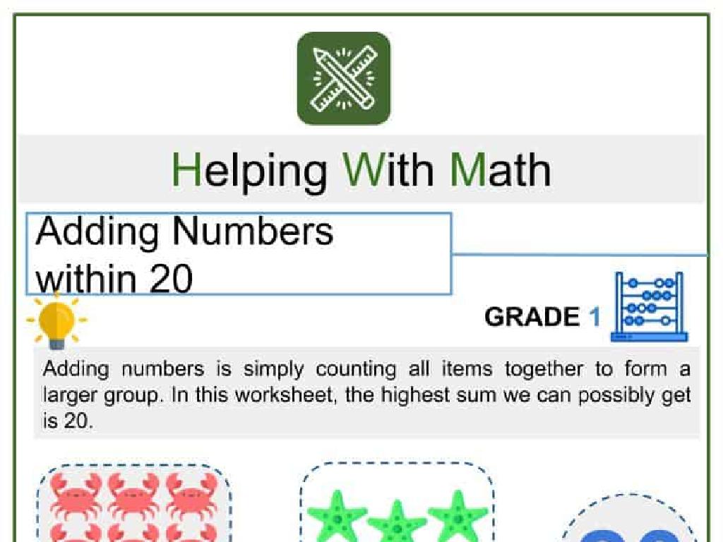 kindergarten addition worksheet