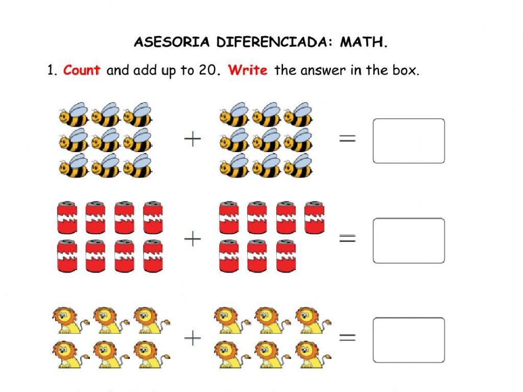 counting math worksheet