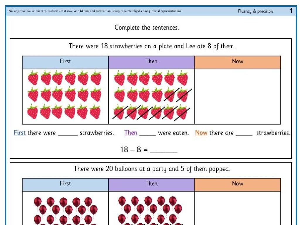 strawberry balloon subtraction