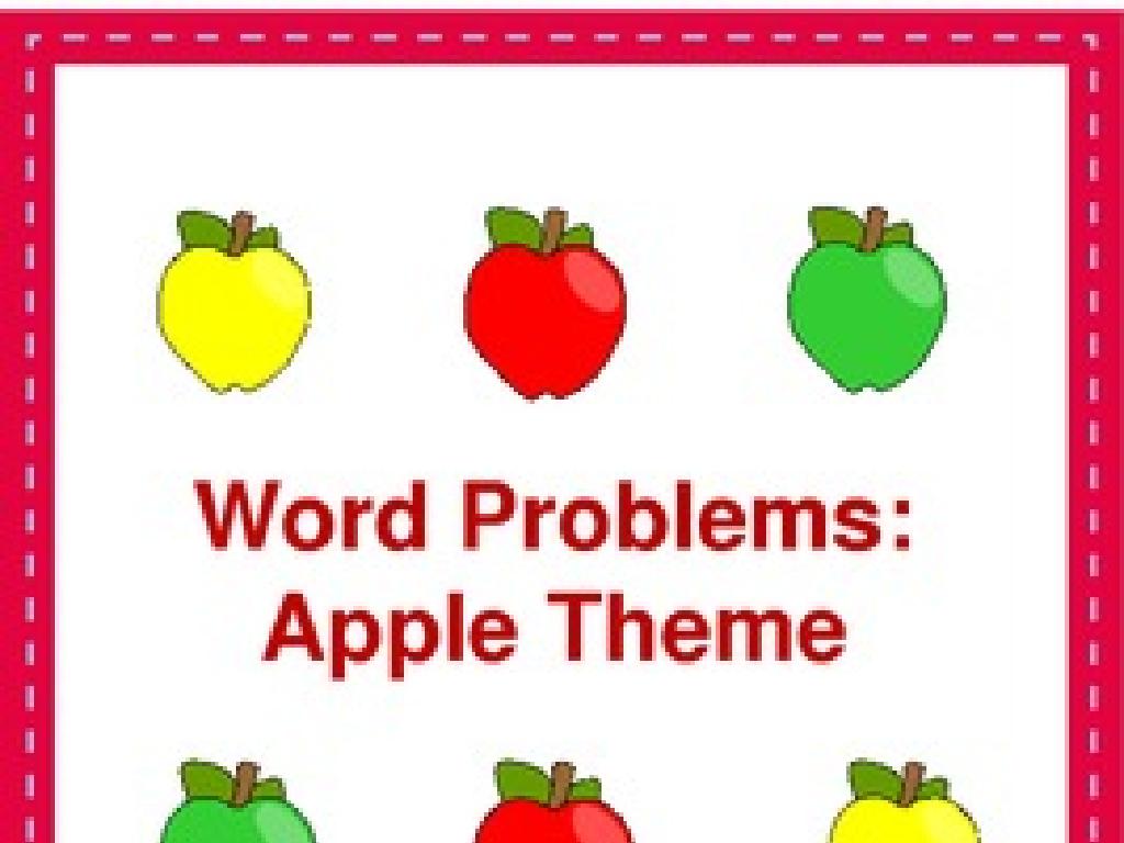 apple themed word problems