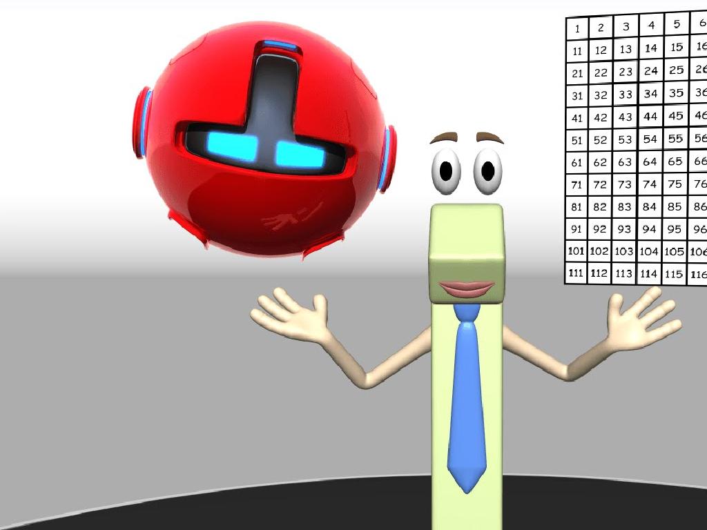 animated character robot numbers