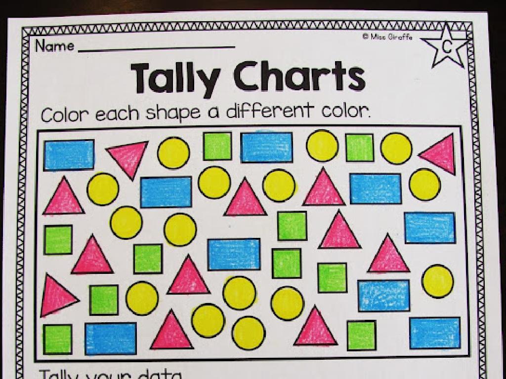 colored shape tally charts