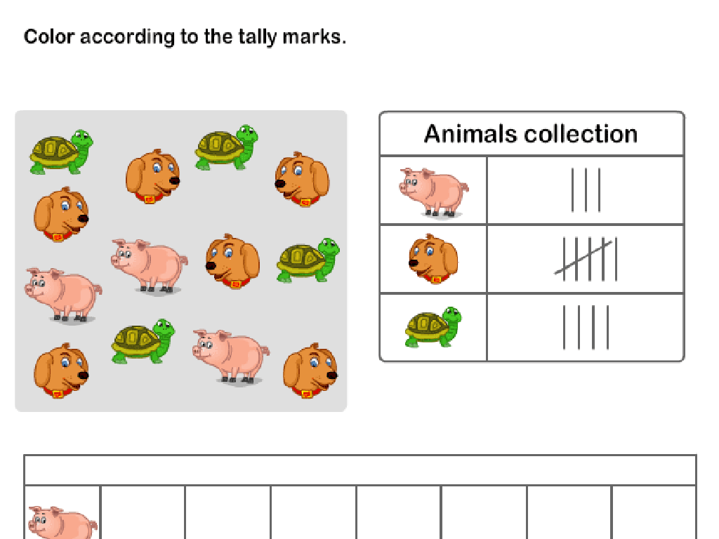 animal tally coloring