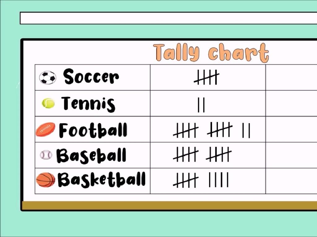 soccer tennis tally chart