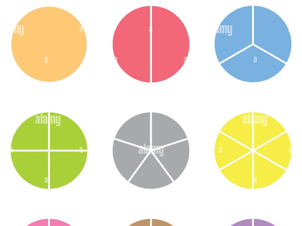 colorful pie charts