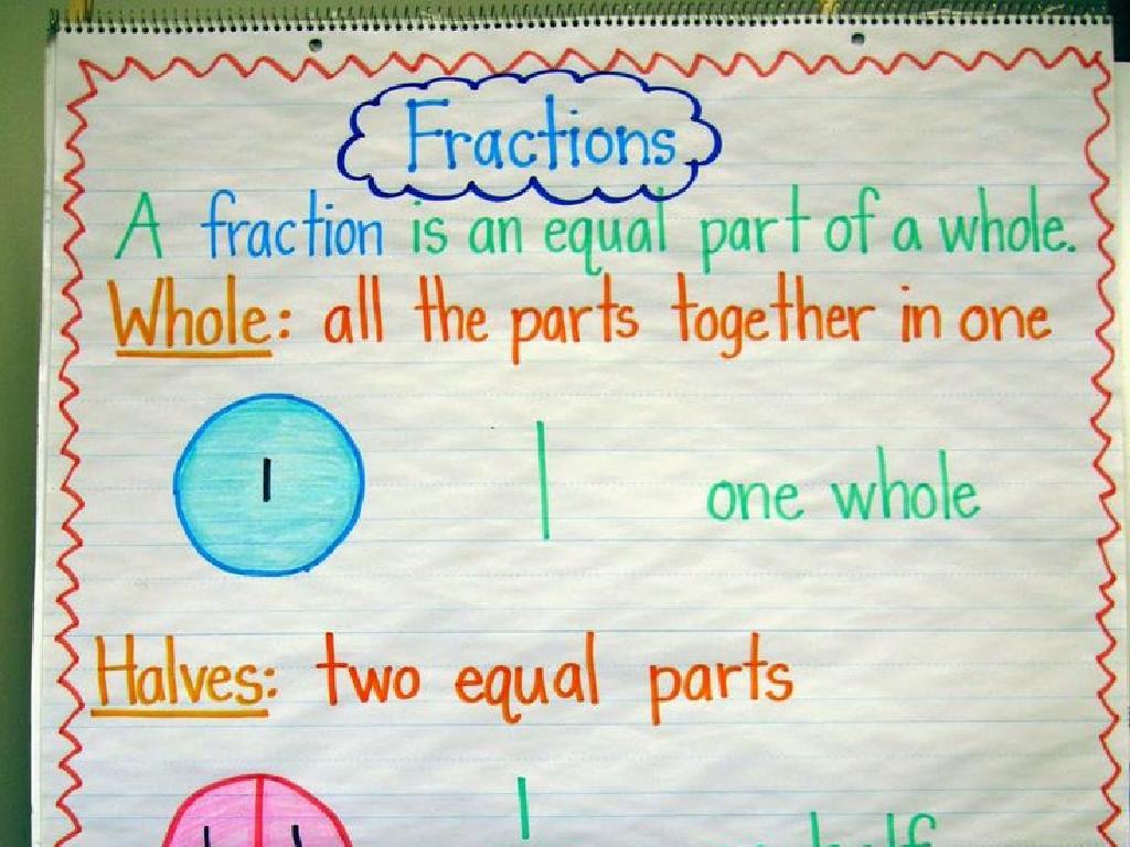 colorful fractions poster